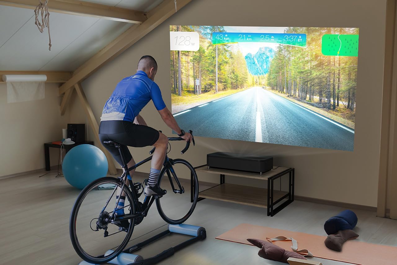 Epson LS800B EpiqVision 4K Ultra Short Throw Projector 4000 Lumen with built-in Yamaha Soundbar - Black Laser TV